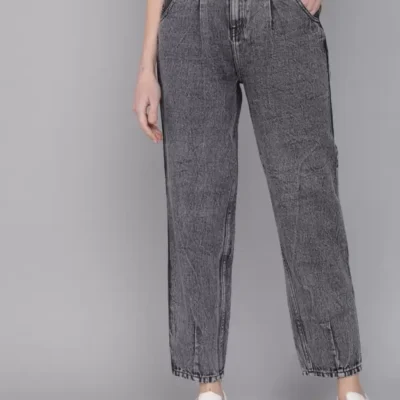 Women Regular High Rise Grey Jeans